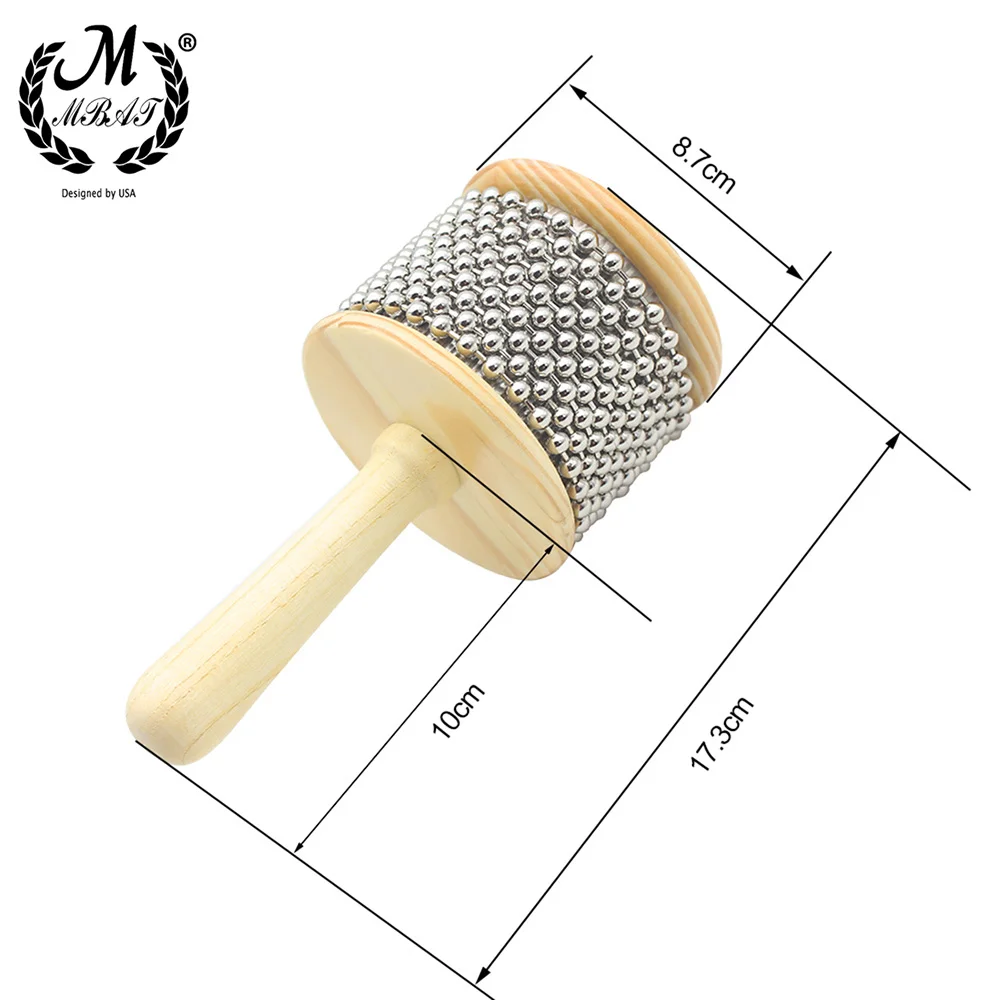 M MBAT High Quality Wooden Cabasa Percussion Band Student Children Kid Instrument Pop Hand Shaker Percussion Musical Toys