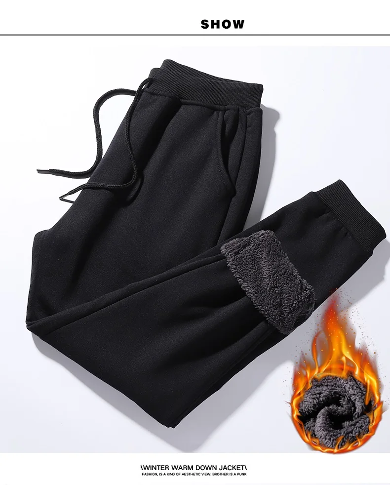 Fletiter спортивные штаны брюки мужские s Модные брюки мужские джоггеры pantalon homme шаровары мужской зимний Теплый Плюшевые брюки 5XL