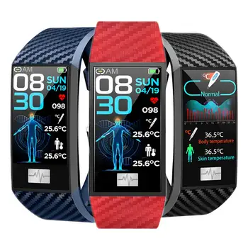 

Temperature Bracelet Dt58 Pro Color Screen Touch Heart Rate Blood Pressure IP68 Waterproof Sports Smart Watch Fashion Men Women