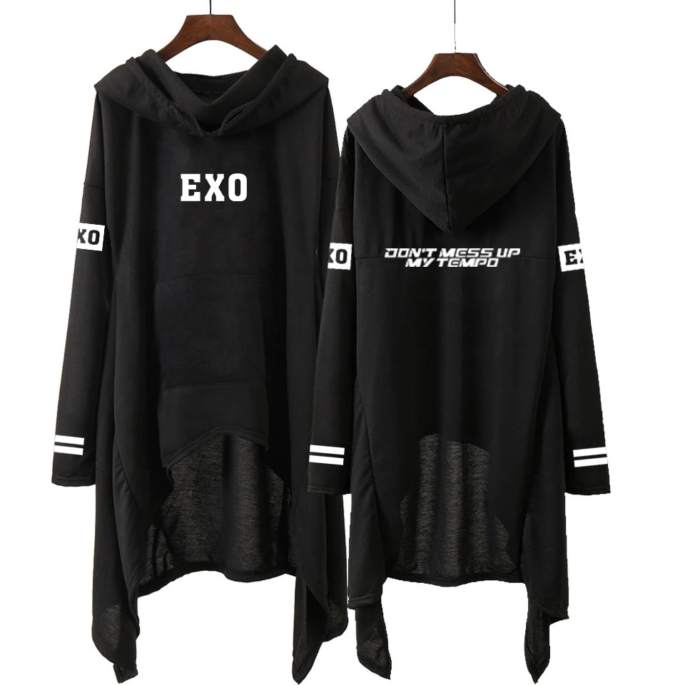 EXO модные корейские EXO DO LAY SE HUN KAI SING FOR YOU EXO толстовки Свободная юбка для женщин Harajuku толстовки для девочек пуловеры S-XXL