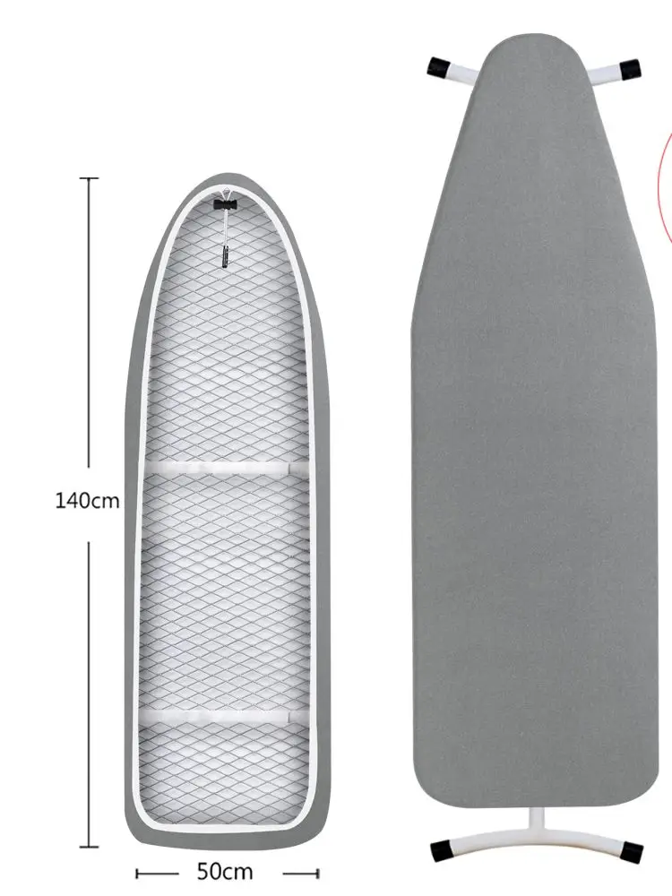 Ironing Board Cover Scorch Resistant Extra Thick Cotton with Padding Heat Reflective Heavy Duty Pad Approx 140x50cm ironing board cover