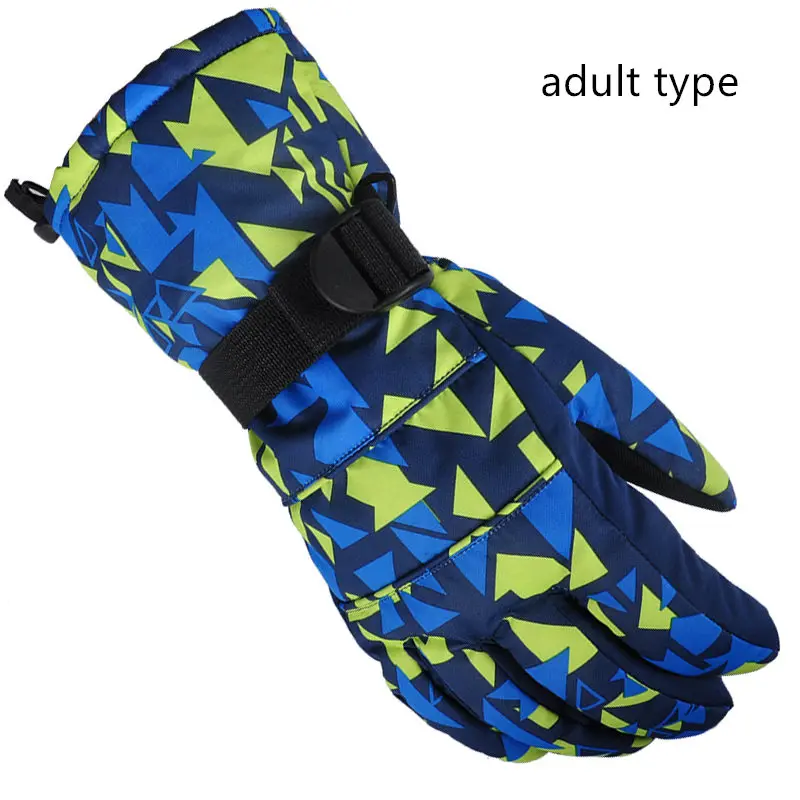 Хлопковые Водонепроницаемые зимние лыжные перчатки с внутренней подкладкой, теплые зимние спортивные перчатки для катания на скейтборде