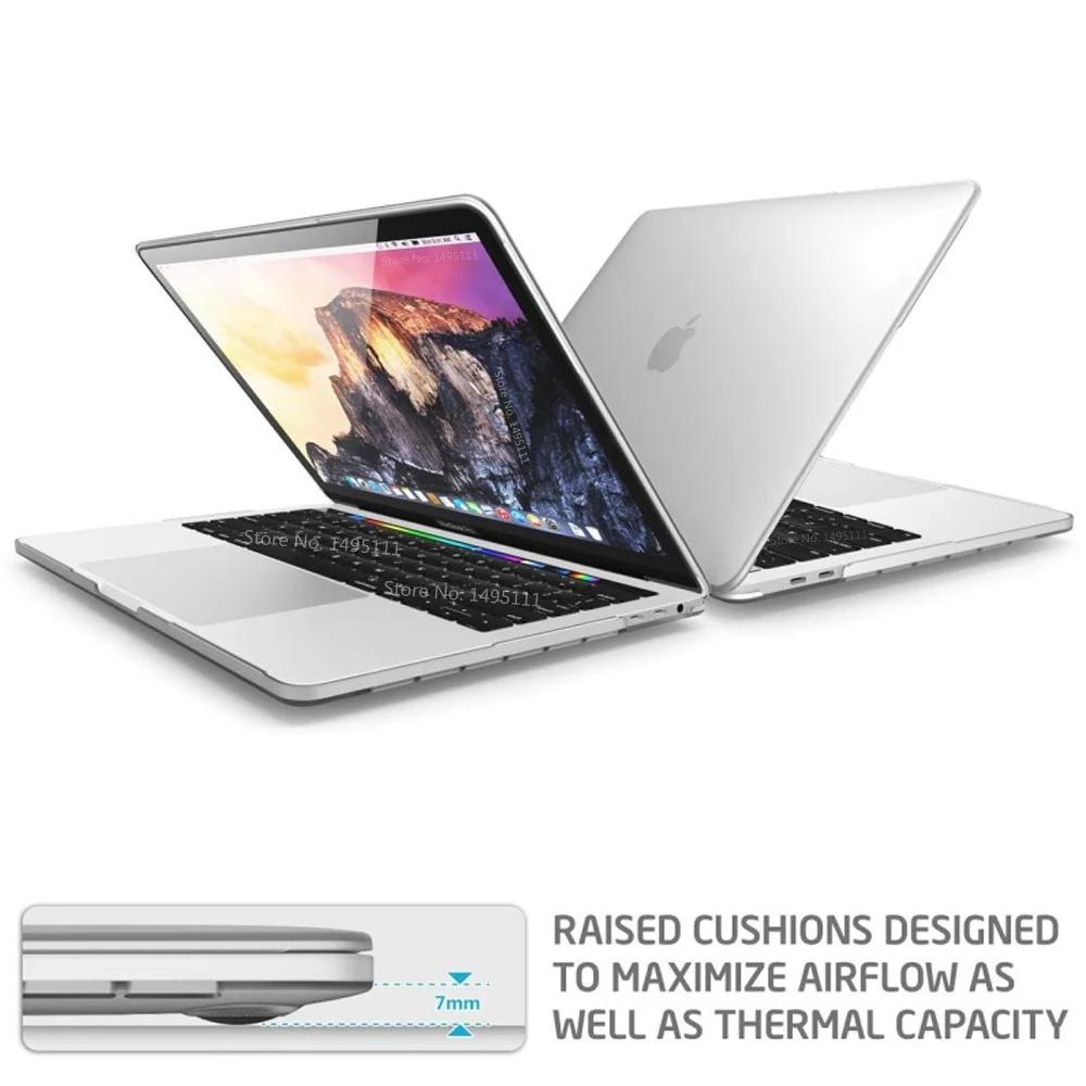 Тонкий чехол для ноутбука MacBook Air Pro retina, 11, 12, 13 лет, A1466 15 16 дюймов Сенсорная панель Pro 13,3 A2159 15,4 A1707 Air13 ID A1932
