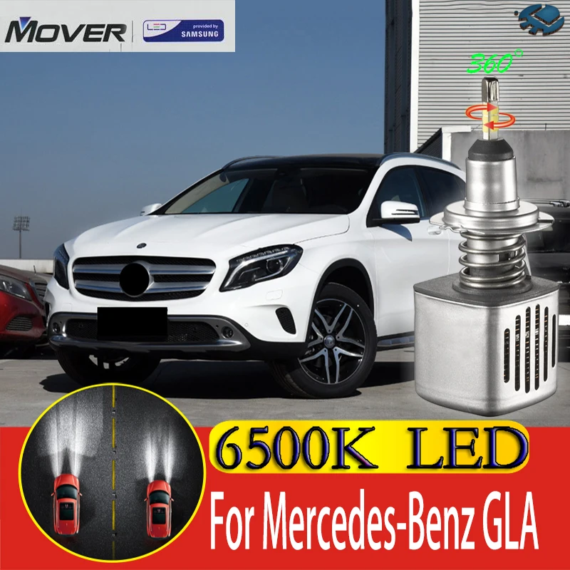 Автомобильный головной светильник, светодиодный светильник SAMSUNG для Mercedes-Benz GLA, светодиодный автомобильный 6500K белый светильник, автомобильный головной светильник 2X