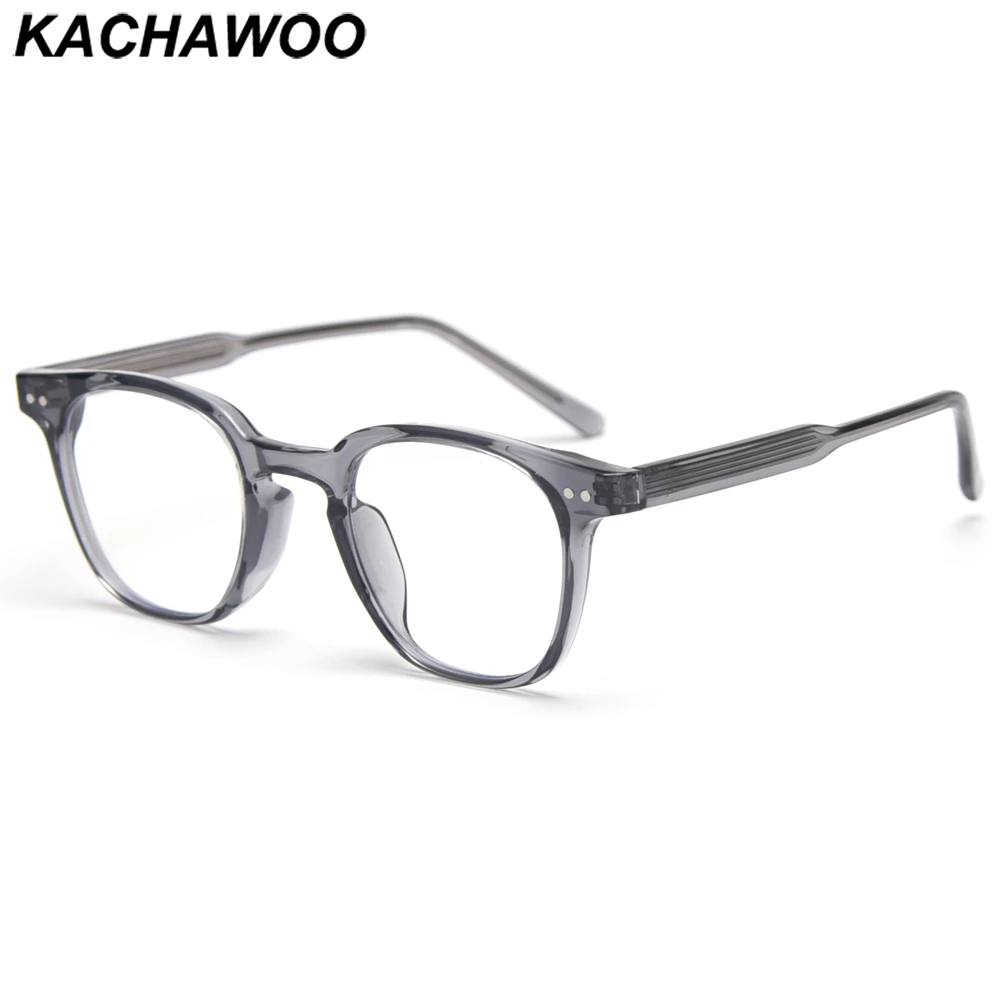Scenario Donder activering Kachawoo Mannen Vierkante Brillen Optische TR90 Anti Blauw Licht  Transparant Grijs Zwart Bril Frame Vrouwen Handgemaakte Koreaanse Stijl| Brilmonturen| - AliExpress