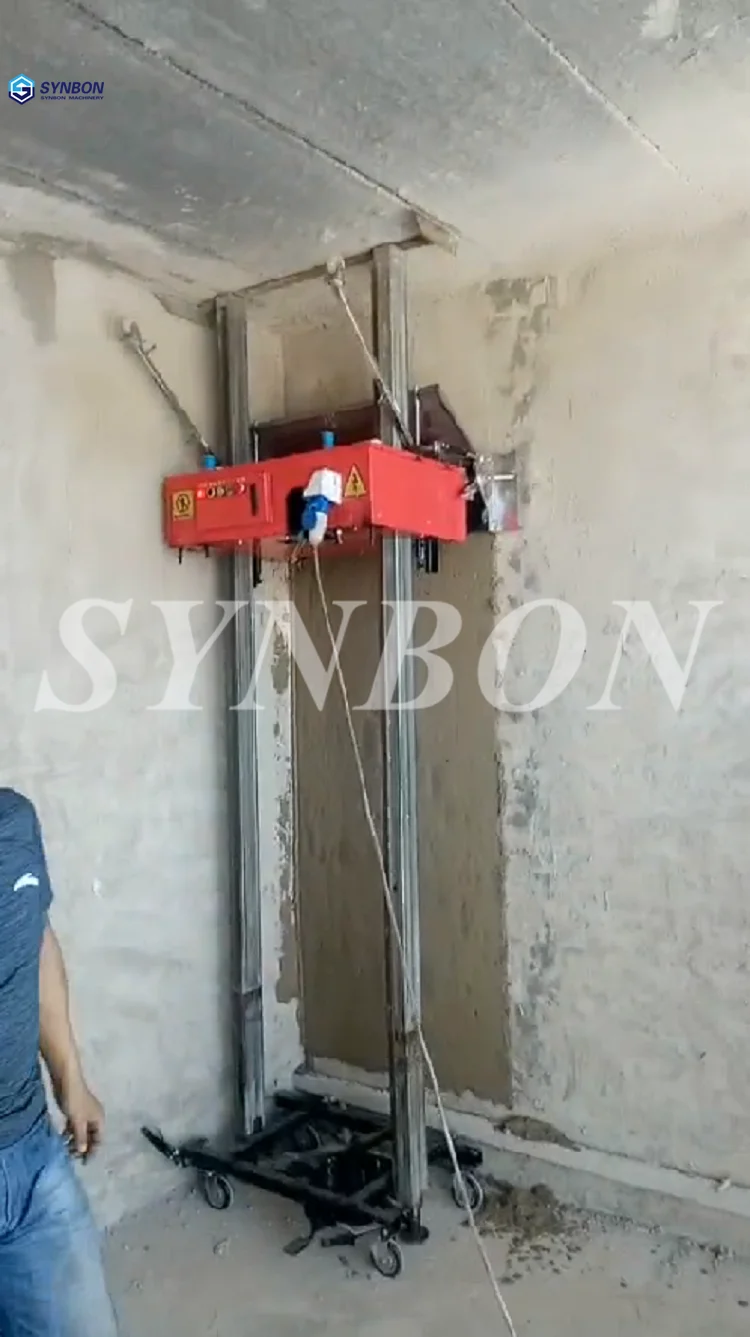 Synbon New Wall Cement Plaster Machinery Automatic Wall Plaster Cement Mortar Rendering Machine Syw 8 Aliexpress