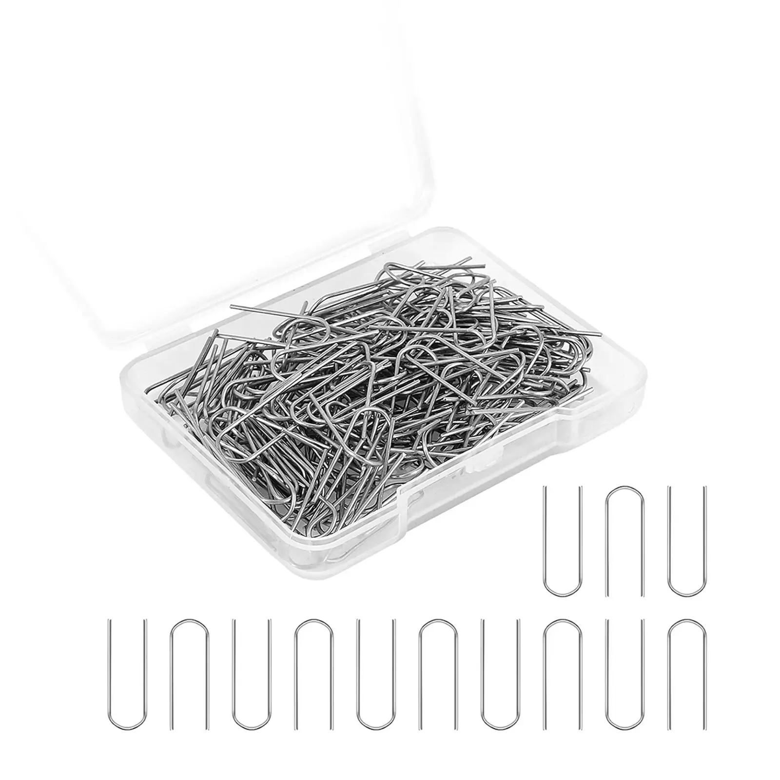 

High Temperature Nichrome Wire Jump Rings, Handmade Fusible U-Shaped U Hanger Hooks for Earrings Craft Making Hobbyists Clay
