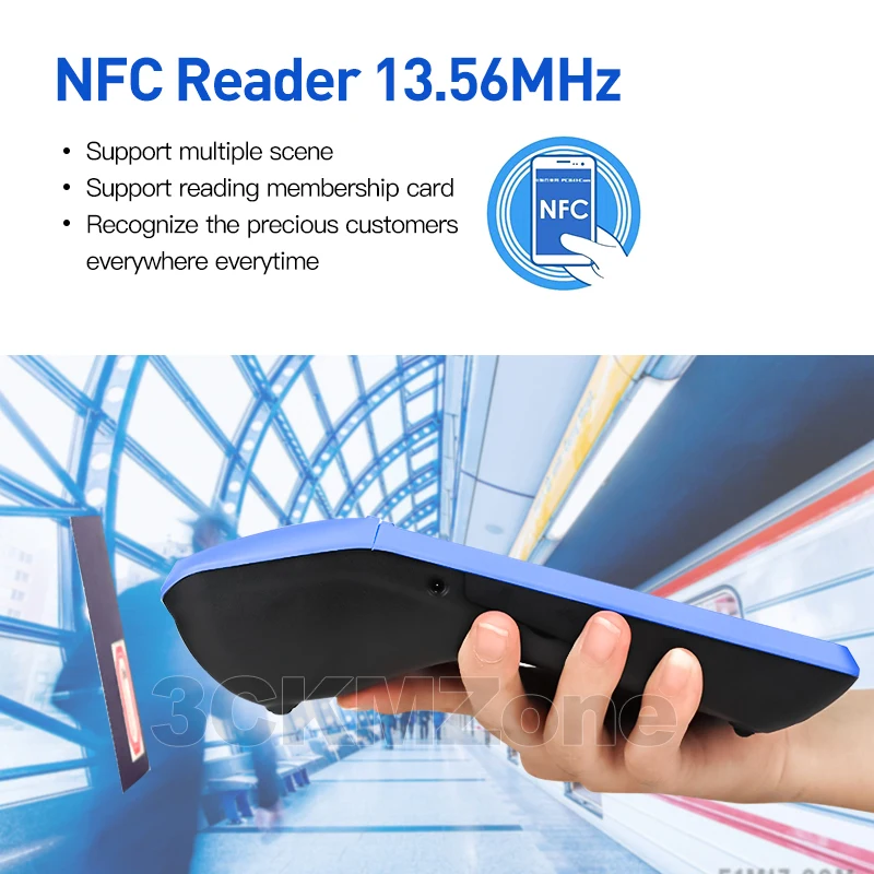 Wifi Handheld Terminal POS Android PDA device Bluetooth Thermal Printer 58mm NFC Bluetooth Wireless