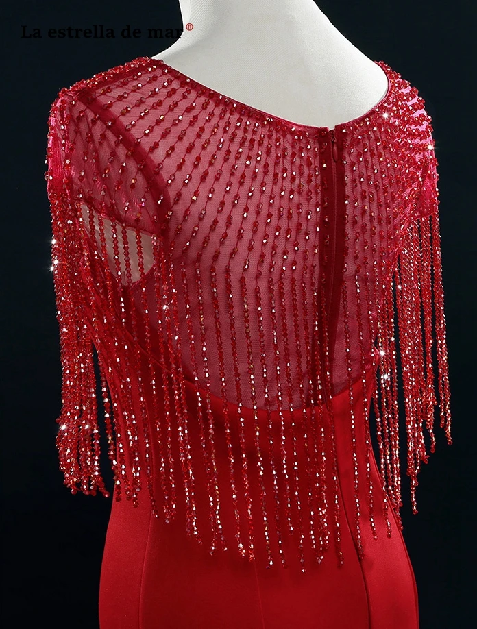 Vestidos de gala, новое атласное с глубоким декольте, с кристаллами, кисточками, румяна, розовый, зеленый, темно-синий, серебряный, бордовый, оранжевый, выпускные платья, Длинные