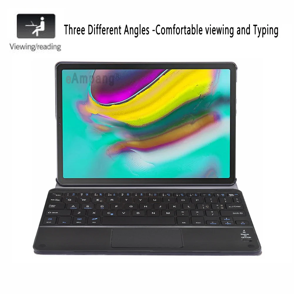 Touchpad Portuguese Keyboard Case For Samsung Galaxy Tab A 10.1 2019 10.5 2018 SM T510 T515 T590 T595 Bluetooth Trackpad Cover