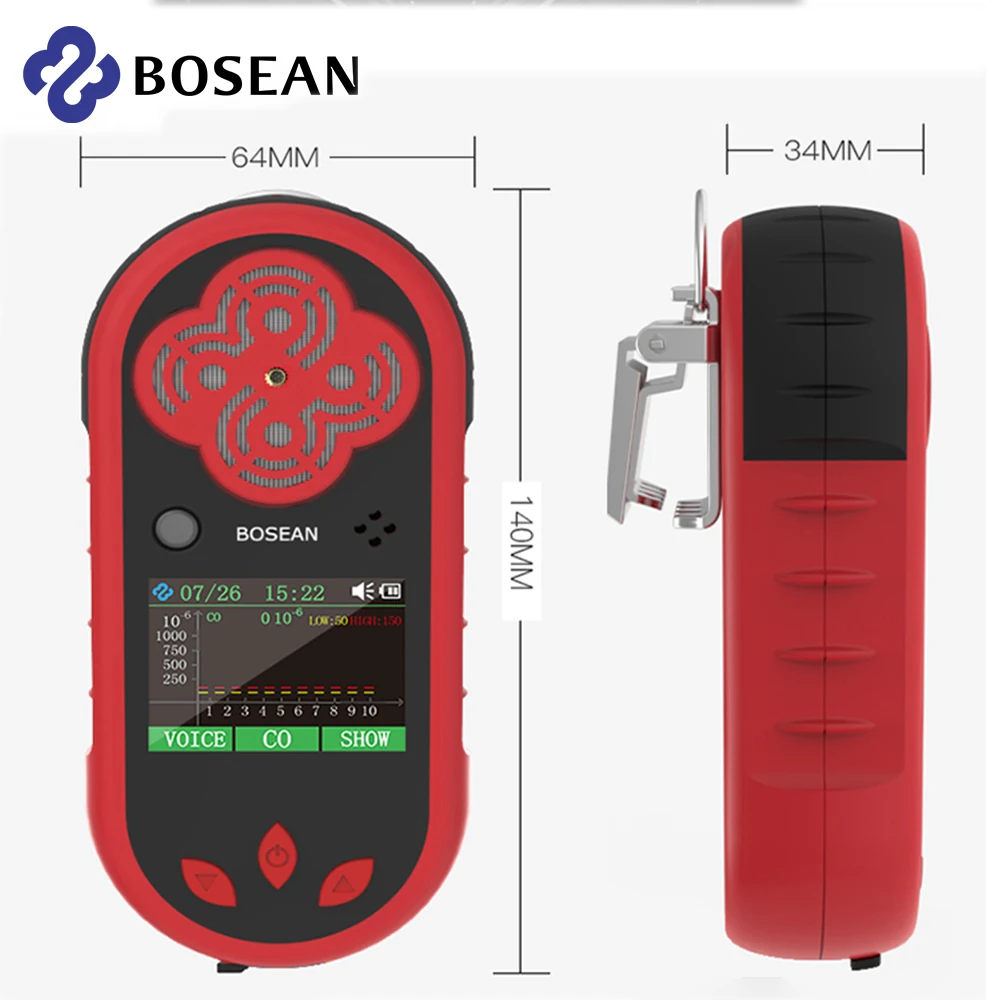 Bosean Industrial O2 H2S CO CH4 4 в 1 многогазовый детектор датчик кислорода сероводорода