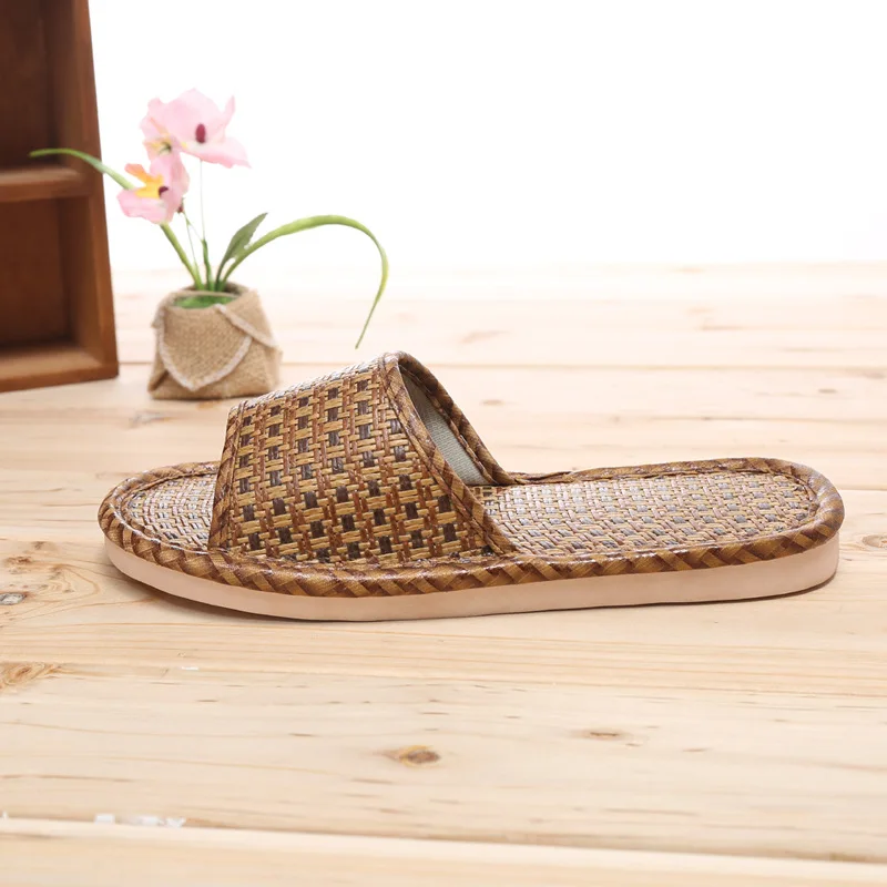 

Spring And Summer Natural Bamboo Weaving Straw Mat Weaving Cold Slipper Wandering Peddler Stall Health Care Home Indoor Floor Sl