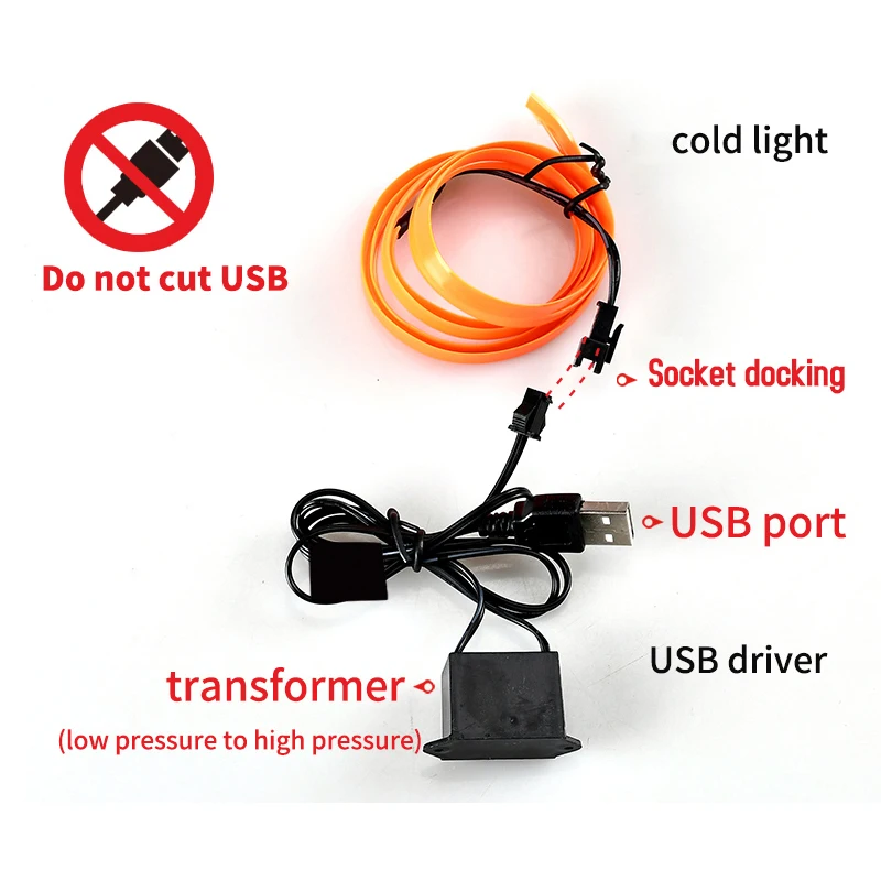 5m car interior accessories atmosphere lamp EL cold light line with USB DIY Decorative Dash board Console Auto LED Ambient Light 5m car interior accessories atmosphere lamp EL cold light line with USB DIY Decorative Dash board Console Auto LED Ambient Light