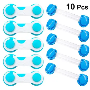 

10PCs Child Safety Locks Self-adhesive Multi-function Cabinet Locks Refriger Locks Safety Accessory for School Home