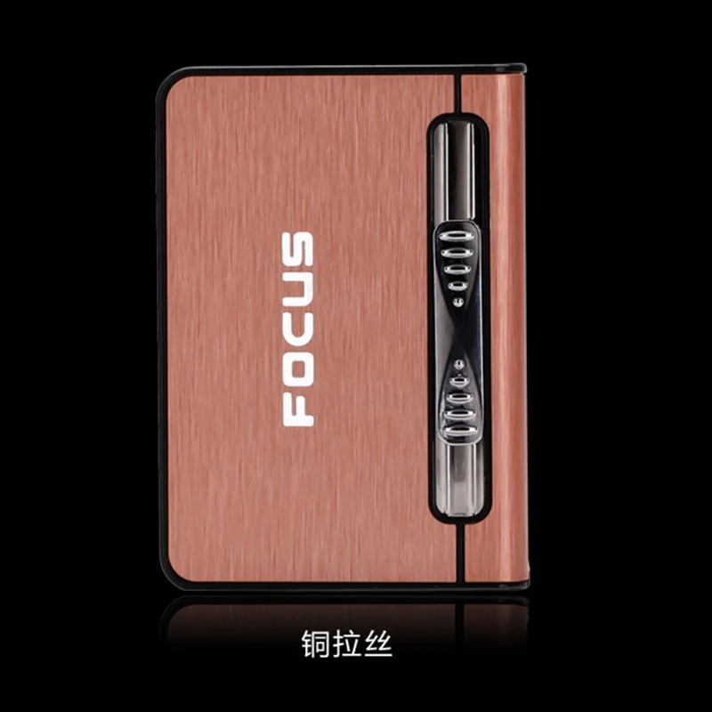 2-in-1 windproof Lighter Cigarette Case Multifunction Cigar Box Metal Cigarette box for Smoking men gift JX9