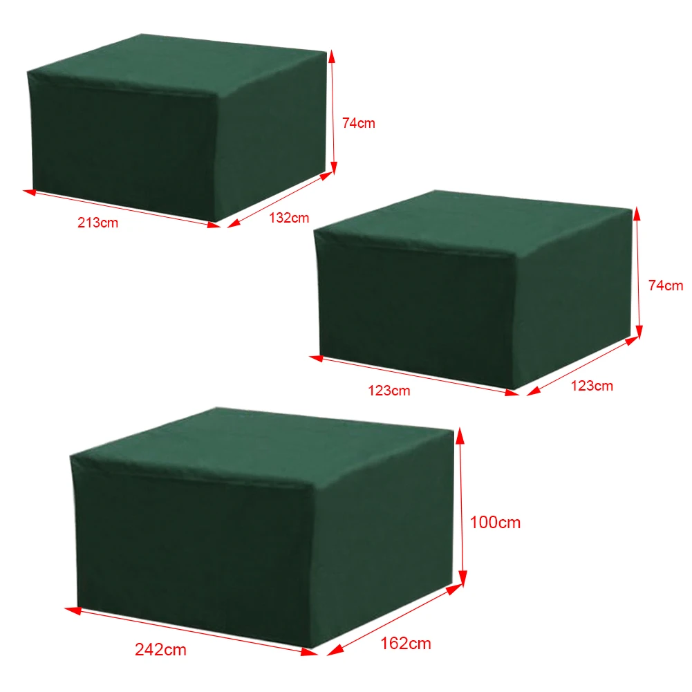 Chair Furniture Cover With Drawstring Oxford Cloth Windproof Snowproof Protective Anti-UV Outdoor Garden Dustproof Table Square
