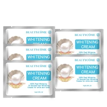 BEAUTYCOME 5pcs/lot 10g Pearl Whitening Cream Lightening Spots Moisturizing Softening Reduce Fine Lines Tightening Skin