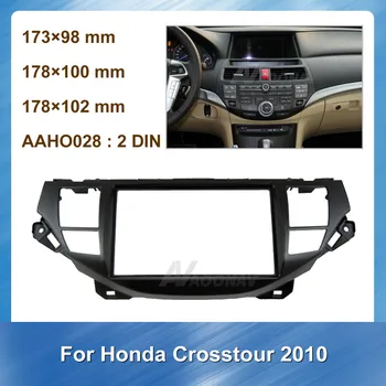 

2Din Car Radio Fascia DVD Player frame For Honda Crosstour 2010 DVD GPS Plate Panel Frame Fascias Replacement