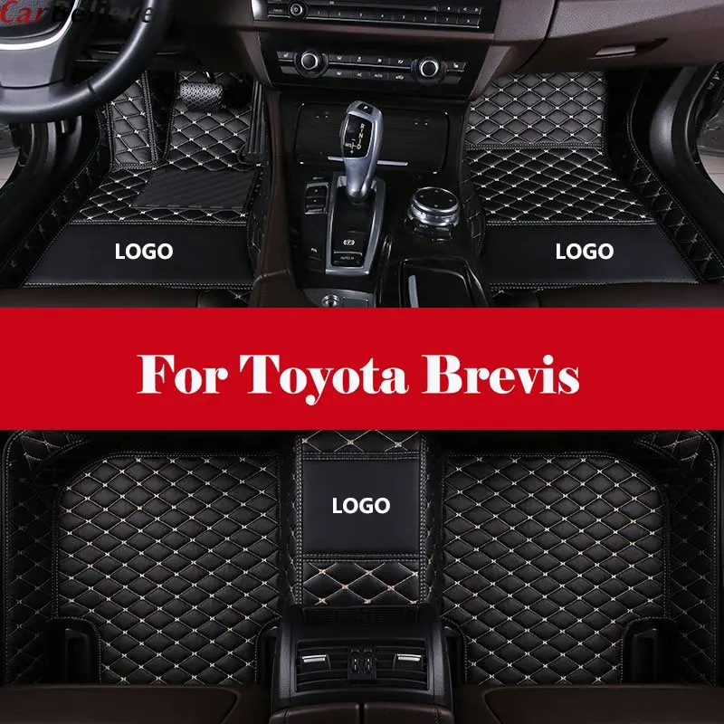 

Leather Floor Mat All Weather Full Set Trimmable Heavy Duty Interior Car Carpet Floor Mat For Toyota Brevis