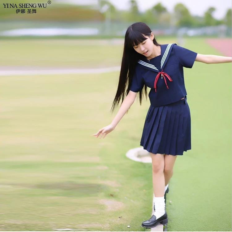 New Japanese Style Korean Kawaii Girls Jk High School Uniform Girls Women  Sailor Suit Uniforms Anime Cosplay Pleated Skirt Sets - School Uniforms -  AliExpress