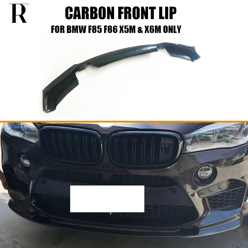 

3D Style Carbon Fiber Front Bumper Chin Lip for BMW F85 F86 Real X5M X6M 2013 - 2019