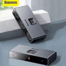 Baseus-interruptor HD 4K con 3 puertos USB, caja para compartir teclado, ratón, juego de Audio, 4K, HD 2,0