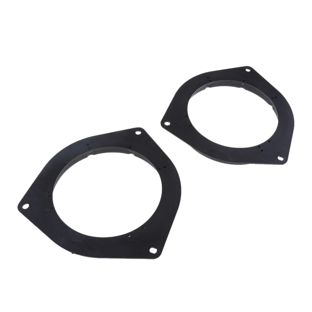 6.5Inch Car Speaker Spacers Adapter Black Plastic Mount Bracket Ring for Toyota / Corolla / Crown / BYD 2cm Depth 2 Pcs