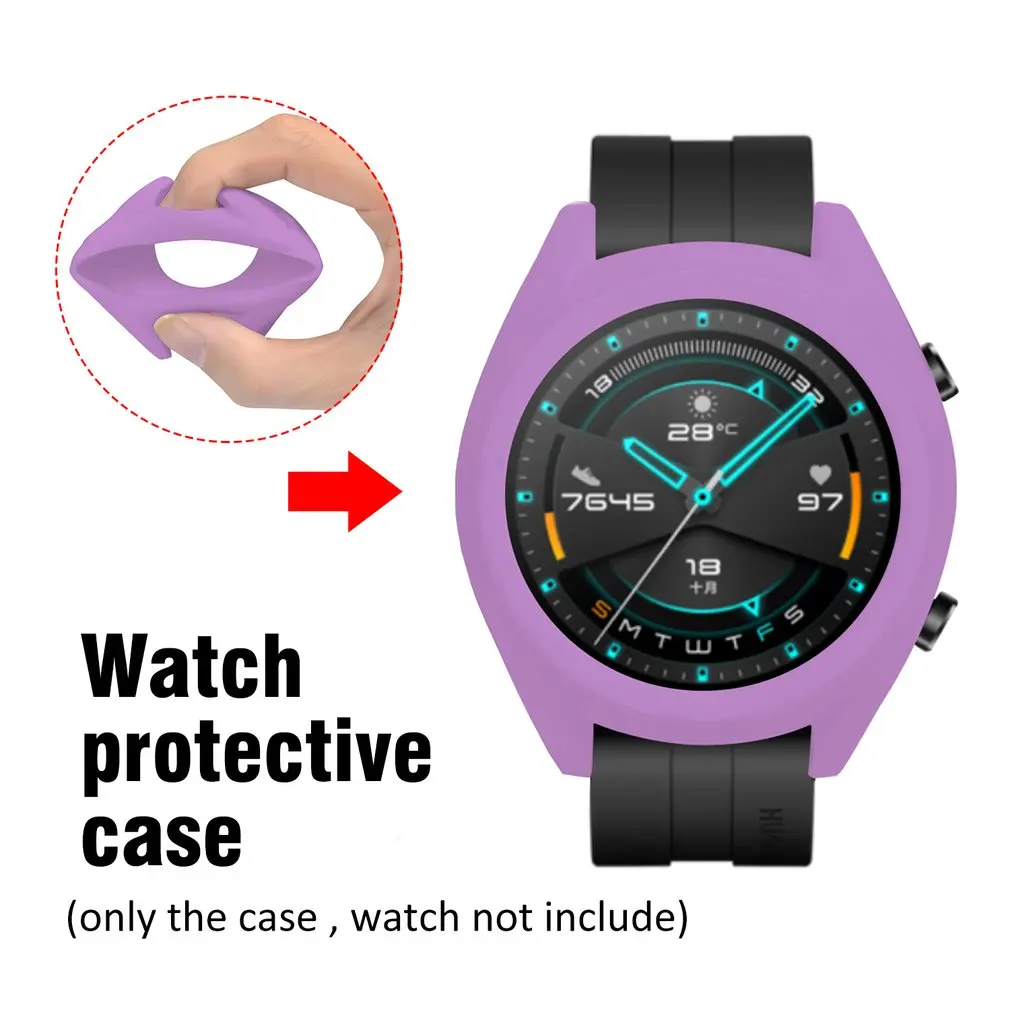 Мягкий ТПУ силиконовый чехол для huawei Watch GT 2 GT умный Браслет защитная рамка оболочка для GT2 защитный напульсник