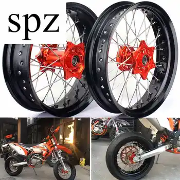 

BIKINGBOY For KTM EXC MXC SXF SXS MX SX GS 125-540 250 350 450 500 Front Rear 3.5 5.0 / 4.5 / 4.25 17" Supermoto Wheel Rim Hub