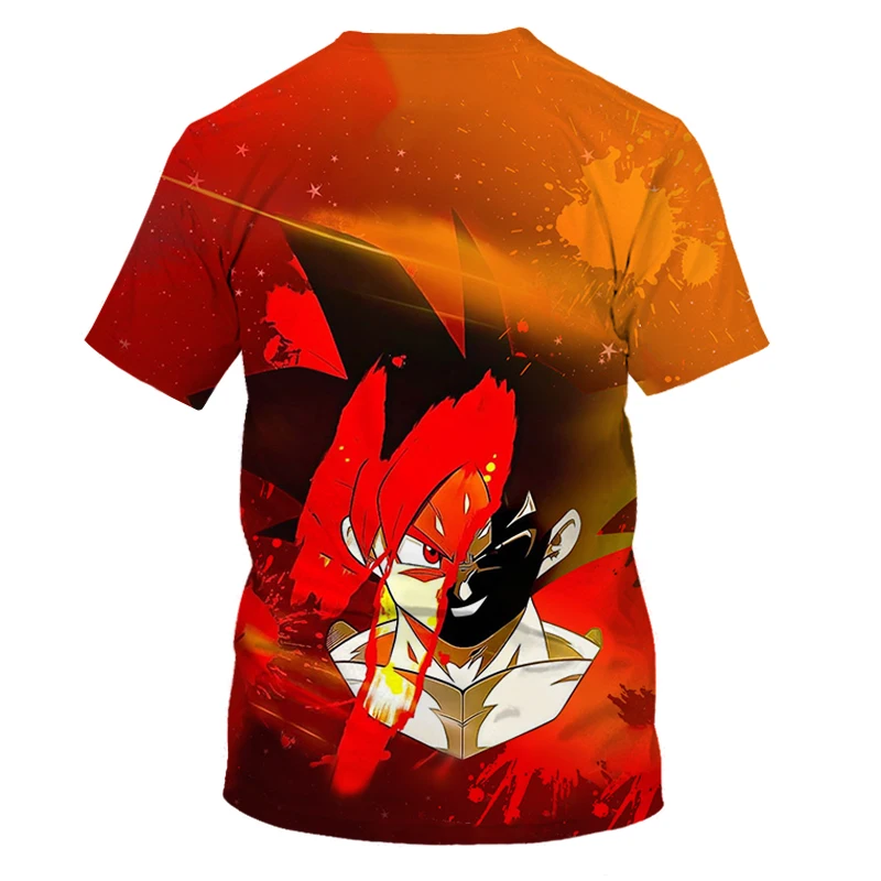 Summer Fashion New Men's Dragon Ball T-shirt Cartoon Monkey King Character 3d Printed Children's Casual Short Sleeve Shirt