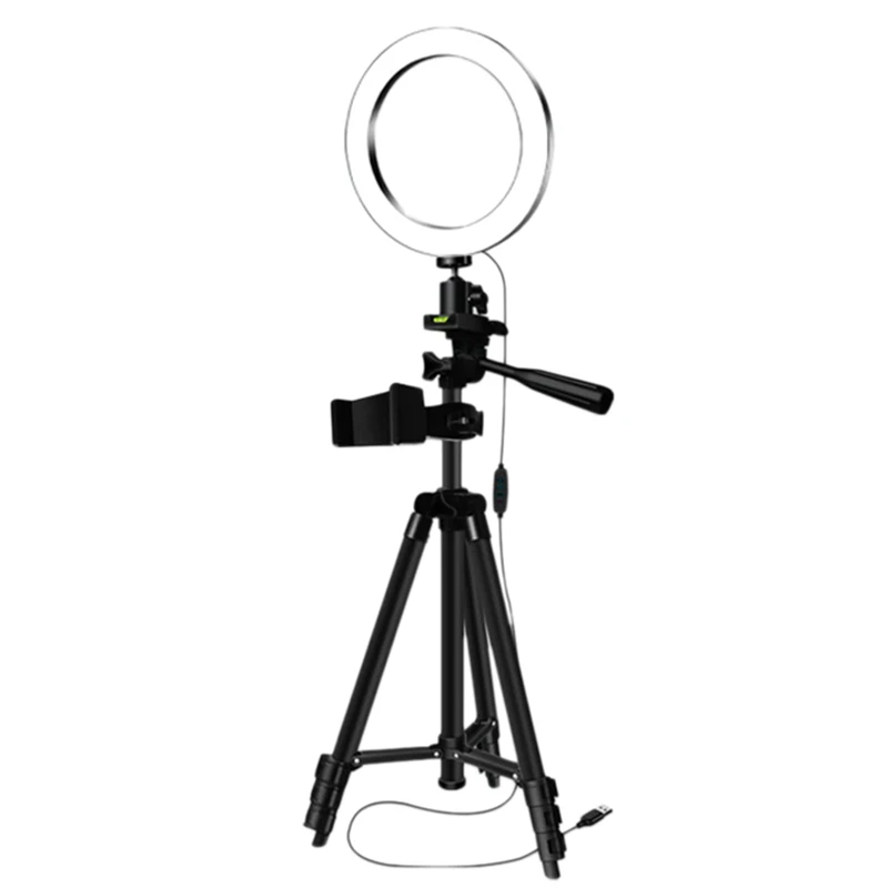 

Tripods Selfie Stick with Ring Fill Light Dimmable Ring Led Lamp Studio Camera Ring Light Photo Phone Video Light Lamp