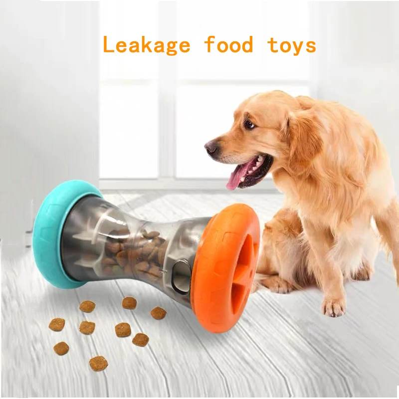 Juguetes interactivos para perros y gatos, juguetes con mancuernas IQ, Bola de comida, dispensador de comida, pelota de entrenamiento para gatos, suministros para mascotas
