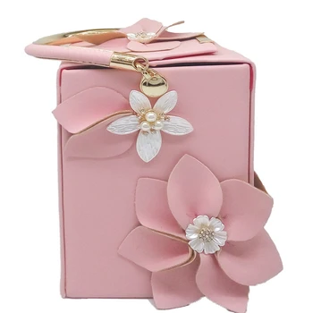 

Bags for Women Unique Design Gift Box Shape Women Flower Clutch Evening Tote Bag Floral Beaded Wedding Handbag Purse Ladies Bag