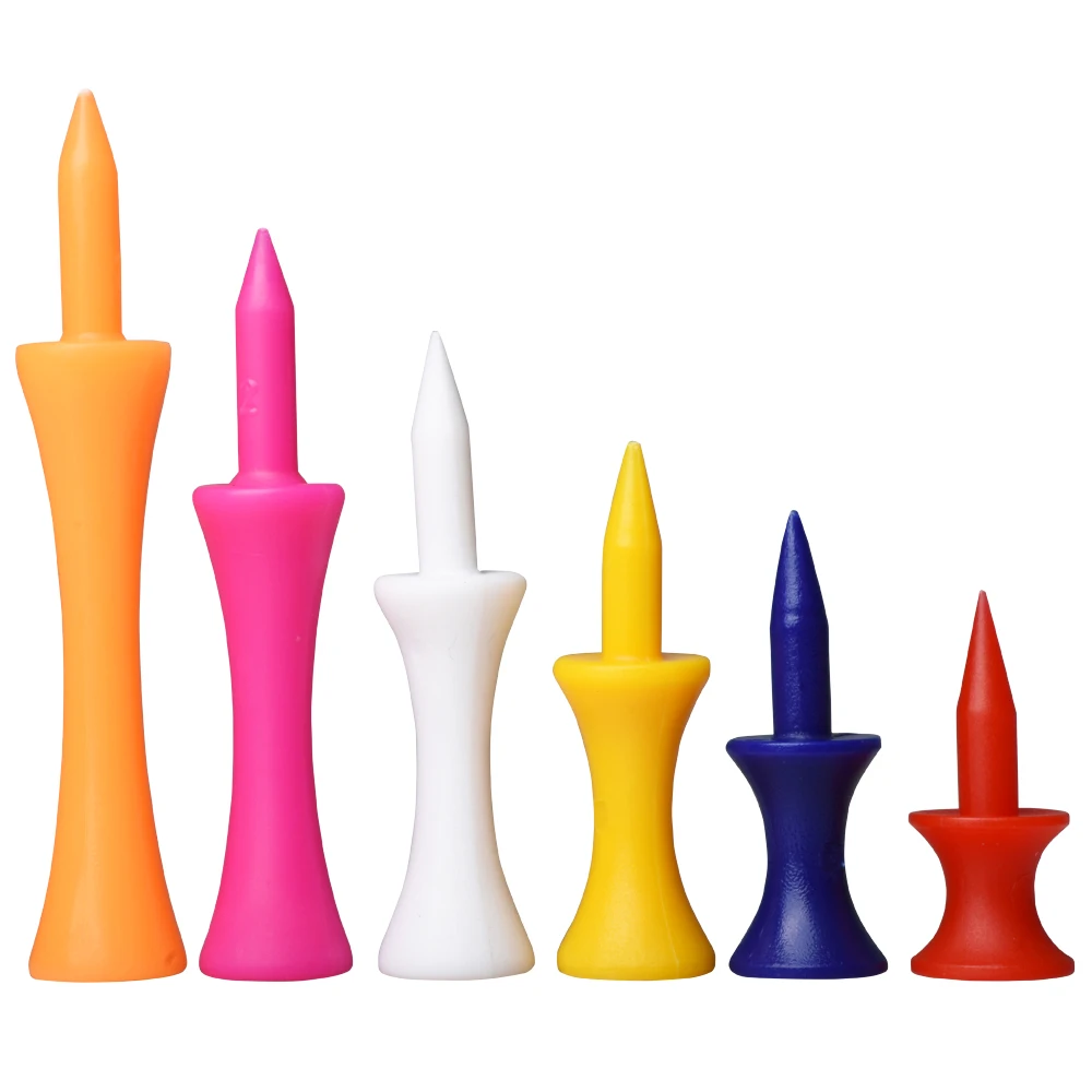 스텝 다운 골프 플라스틱 티, 모든 오버 사이즈 드라이버, 아이언 및 하이브리드, 50 개/팩 더 긴 드라이브