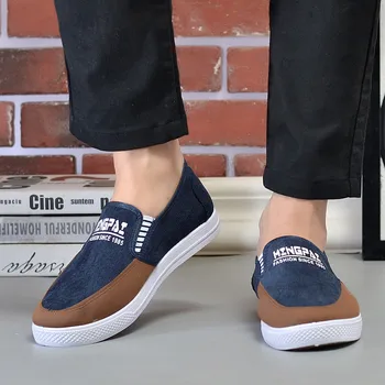 

men's casual shoes new fashion tenis sneakers Men Canvas Breathable Casual Driving Shoes Slip Easy To Wear Flat Shoes Loafers