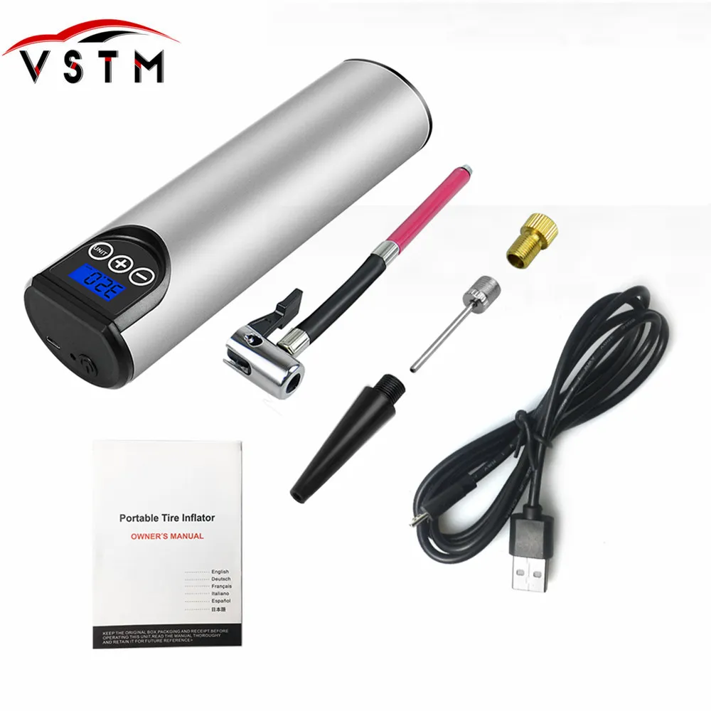 

Portable 150PSI 12V Auto Car Air Compressor Bicycle Silver Tire Tyre Inflator Pump Auto Air Compressor with Display New