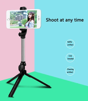 Cheap 100pcs Wireless Bluetooth Remote Self-timer Portable Mobile Selfie Stick Mini Selfie Tripod Extendable Monopod Universal
