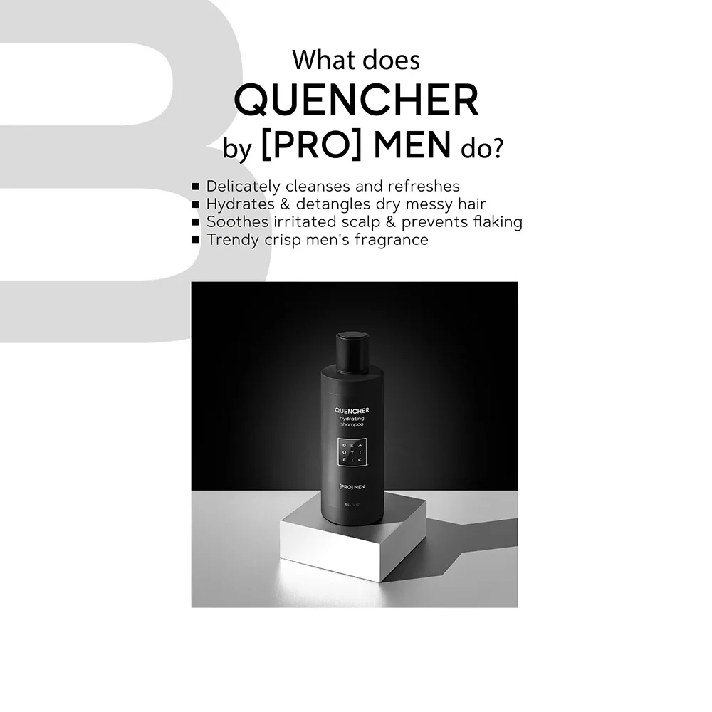 Шампунь для волос BEAUTIFIC QUENCHER увлажняющий для мужчин. 250 мл