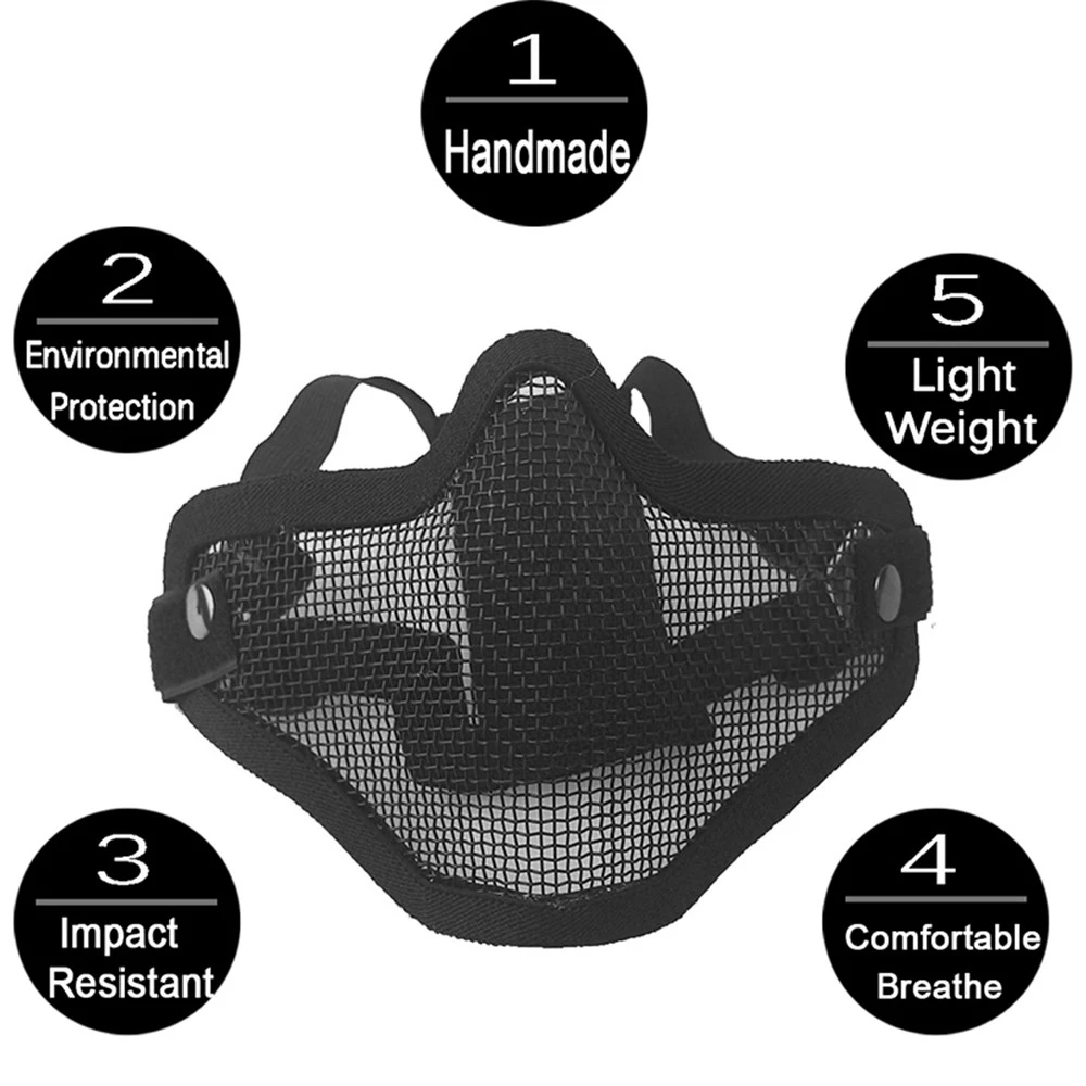 

ZL-V1 Outdoor Mask Impact-resistance 700FPS Carbon Steel Mask for Outdoor CS Paintball Match Tactical Game