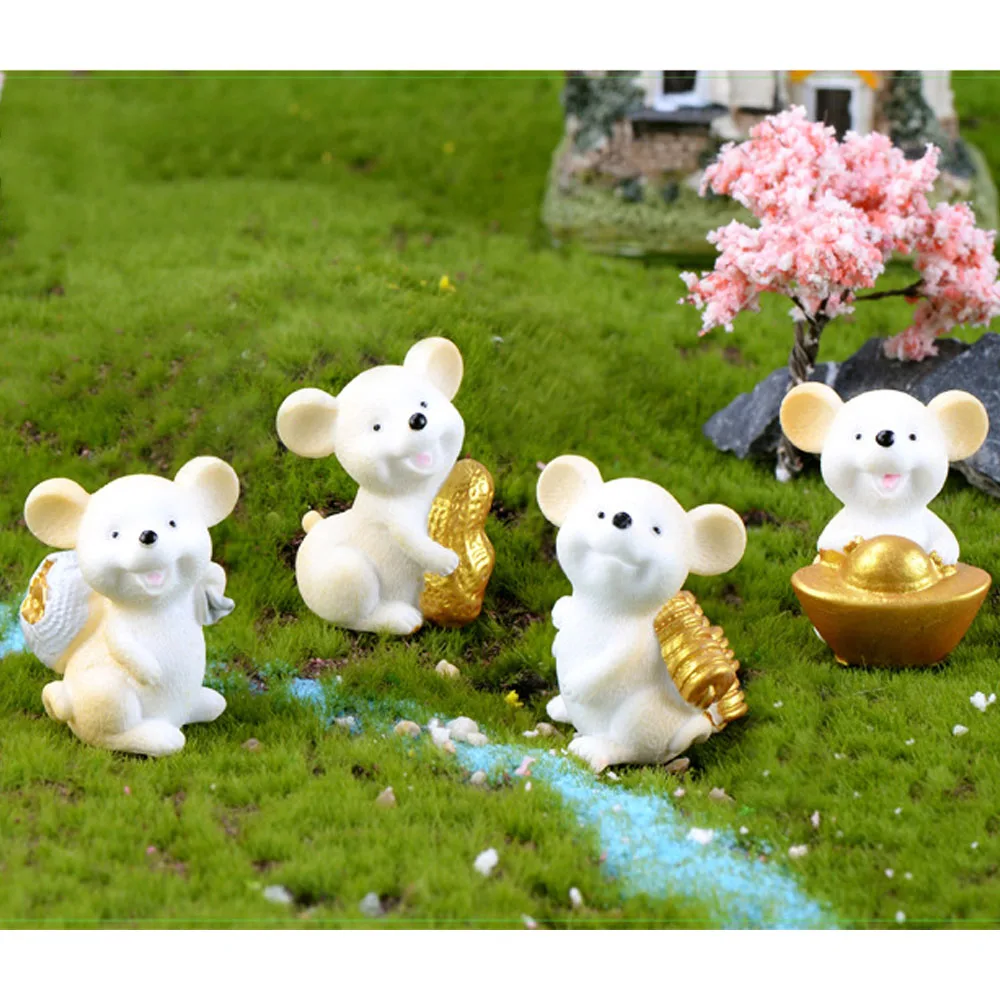 Миниатюрные фигурки мышей маленькая мышь настольные декоративные абсорбируемые
