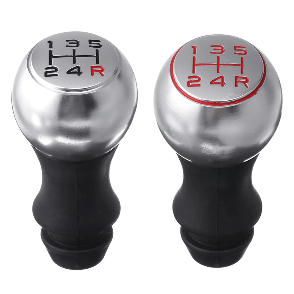 5 Speed Car MT Gear Shift Knob Gear Shifter Lever Stick Matte Silver For Peugeot 106 206 306 406 107 207 307 407