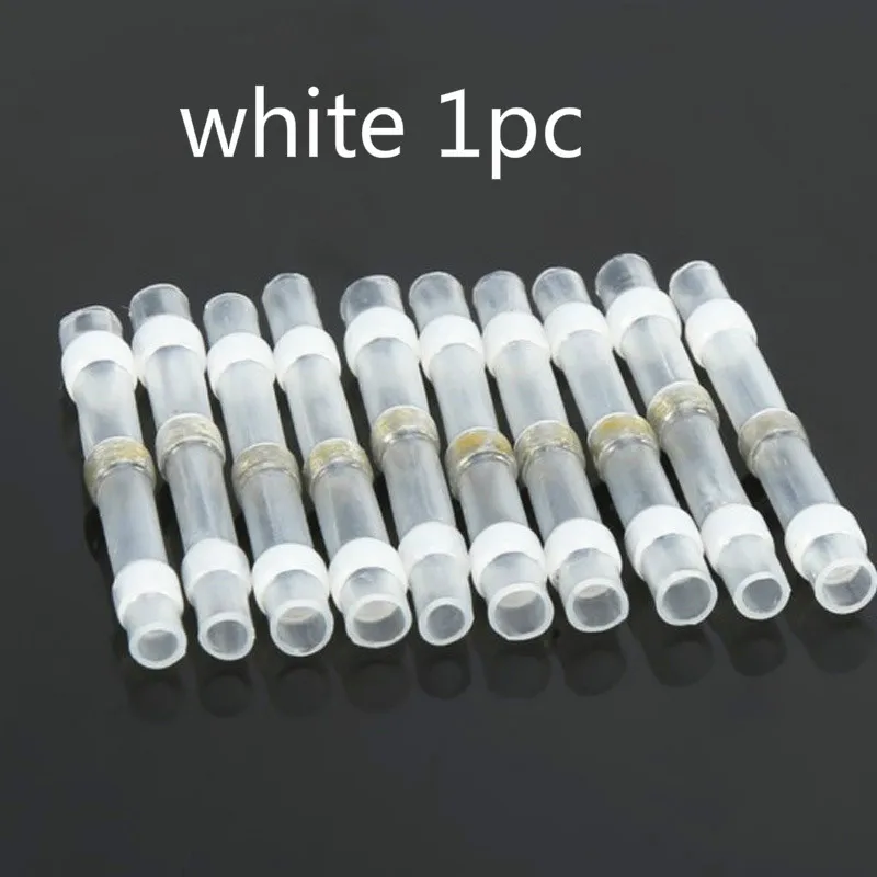 white 1pc 5/10 шт. терм усадочная пайки рукав клеммы изолированные Водонепроницаемый провода электрические разъемы пайки терминалы провода - Цвет: white 1pc