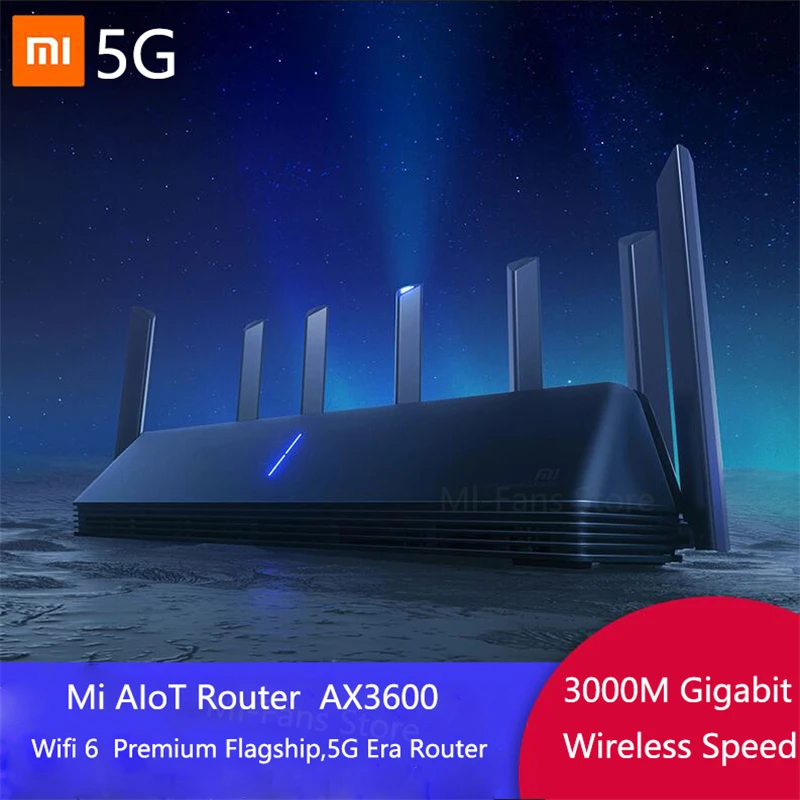 Маршрутизатор Xiaomi AX3600 AIoT Wi Fi 6 600 Мб двухдиапазонный 2976Mbs гигабитный Qualcomm A53