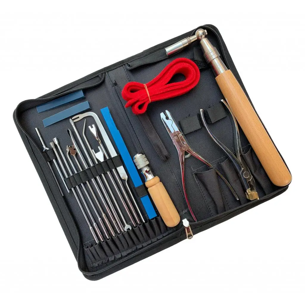 MagiDeal 19 Piano Repair Kits Wrench Hammer Screwdriver Tuning Accessories