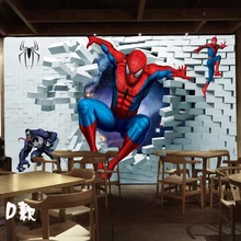 Индивидуальные Мультфильм 3D Marvel League of Legends Аниме зеленый гигантский расписные обои для спальни Железный человек обои декоративная картина