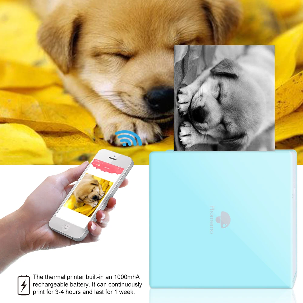 Phomemo M02 портативный принтер для этикеток Mini Bluetooth термальный фотопринтер обучения