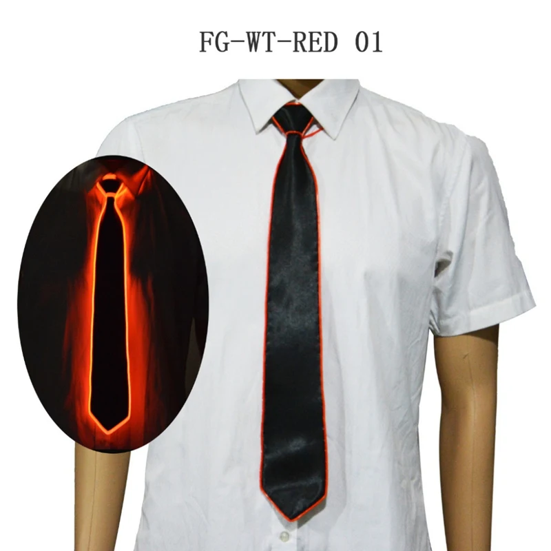 cheap Creative Novelty Men LED Light Up Ties Novelty Party Dress Decor For Halloween Christmas New Years Rave Party Show Performance