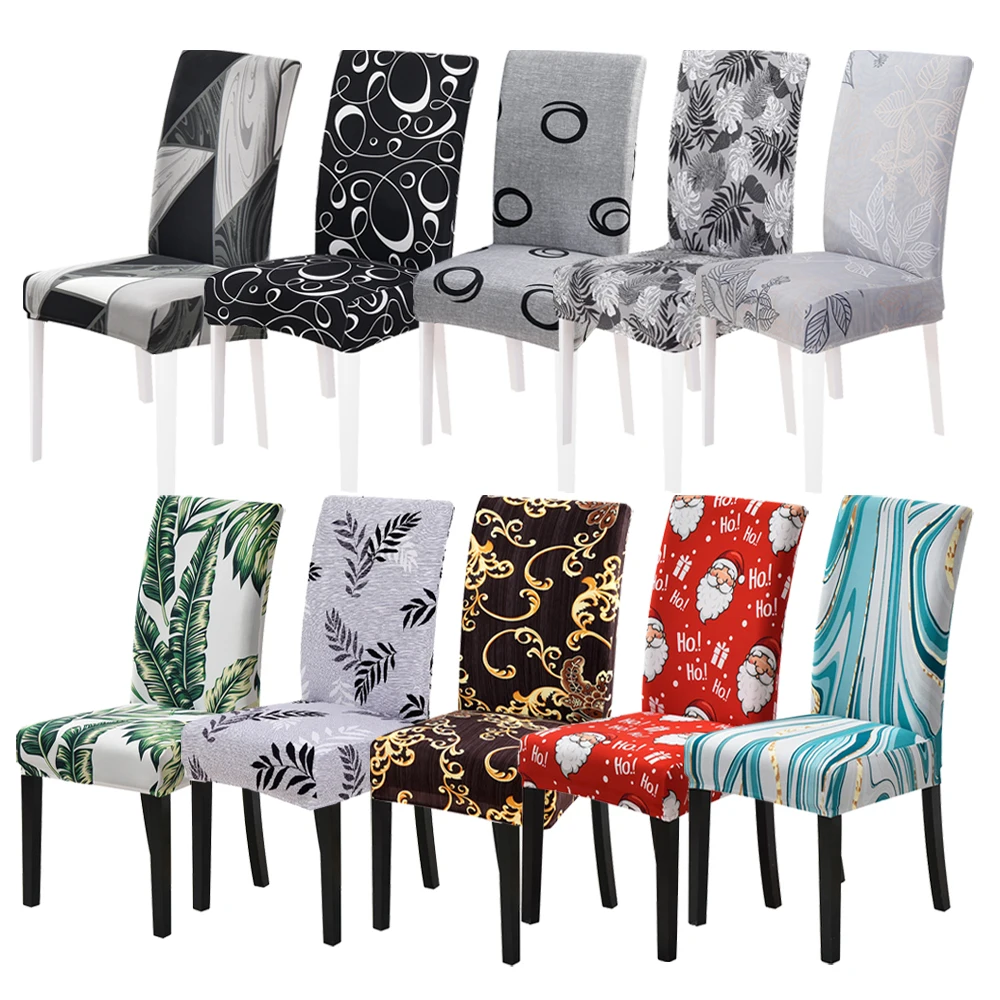 

Stretch Floral Print Chair Cover Multifunction Spandex Elastic Chair Cover Universal Seat Protector For Home Dining Room