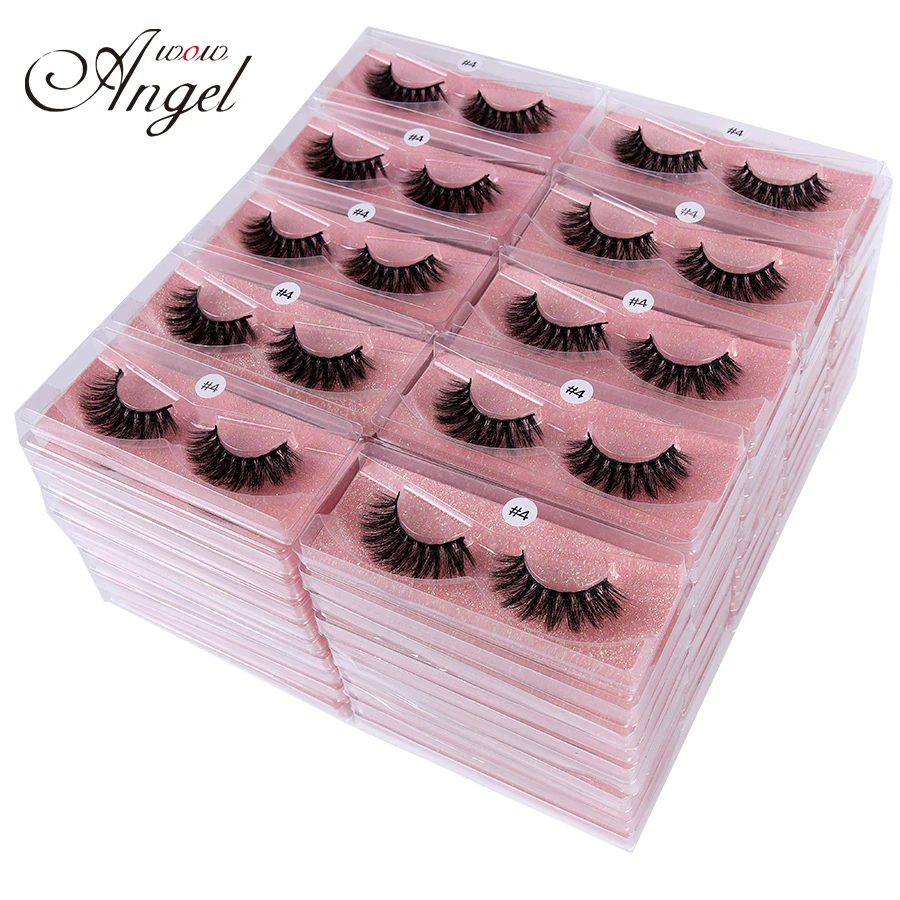 

WOWANGEL Lashes Wholessale In Bulk 10/30/50 Pairs Natural Long False Eyelashes 3D Eyelash Extension Faux Mink lashes Make Up