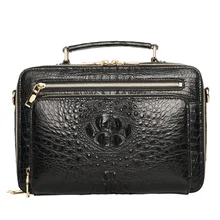 

new alligator men's leather single shoulder bag Crossbody horizontal portable briefcase leisure business luxury designer bags